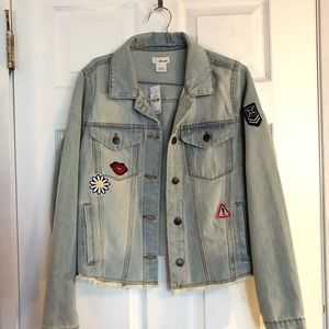 denim jacket with patches ♡